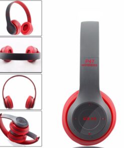 P47 AM/FM Stereo Bluetooth Headphone - Red