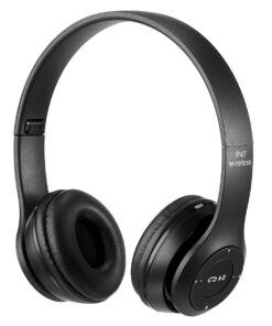 P47 Wireless Bluetooth Headphones Black
