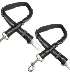 Pack Of 2 Adjustable Dog Seat Belts