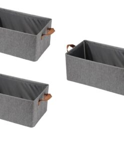 Pack of 3 Foldable Oxford Cloth Household Storage Bags - Grey