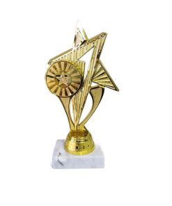 Pack of 3 Large Gold Trophies with Marble Base (S52)