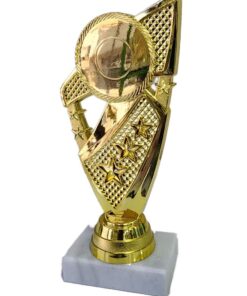 Pack of 3 Large Gold Trophies with Marble Base (S53)