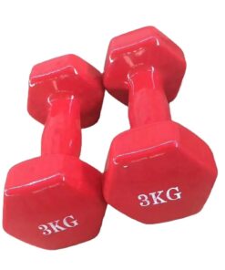 Pair of 3kg Vinyl Dumbell