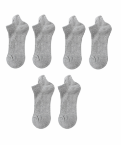 Pair Of Non Slip Elastic Yoga Socks - 3 Pack - Grey