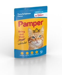 Pamper - Adult Tuna & Salmon in Gravy Pouch - 36 x 85g