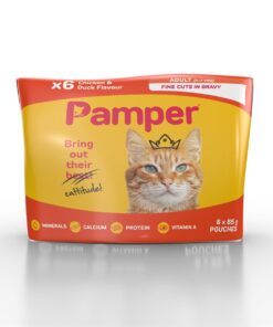 Pamper - Chicken & Duck Multi-Pack Gravy Cat food - 6 x 85g