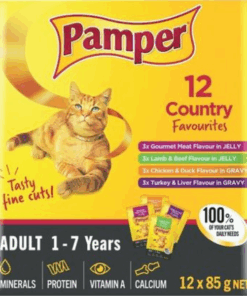 Pamper - Fine Cuts Adult - 12 Country Favourites Cat Food Pouches Multipack