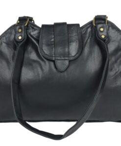 Panther Leather Genuine Leather Ladies Handbag Black HB3