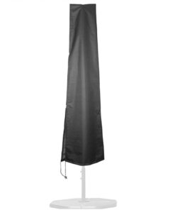 Parasol Waterproof Cover Outdoor Umbrella Cover with Zip with Storage Bag - Black