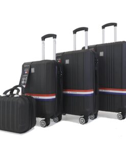 Paris Hardshell Luggage Set with Weight Scale & 360 Wheels - Emperor Black