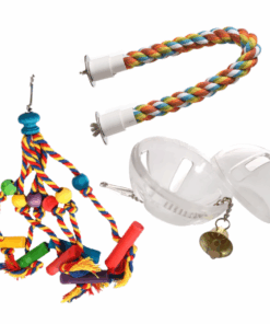 Parrot Wellness Pack with Foraging Ball, Rope Perch and HangingToy
