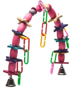 Parrot World Bird Toy Wood with Bells (T-253)