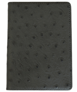 Passport Cover - Ostrich Leather - Grey