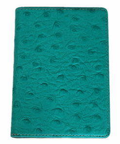 Passport Cover - Ostrich Leather - Turquoise