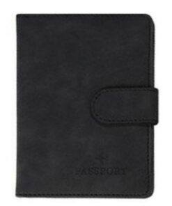 Passport Holder Wallet Cover With RFID Protection - black