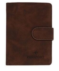Passport Holder Wallet Cover With RFID Protection - brown