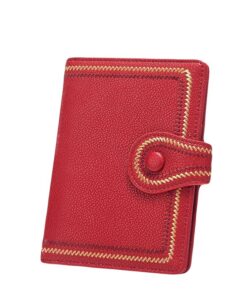 Passport Leather Holder Cover - Red, Yellow