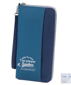 Passport Wallet Card Holder Purse Bag Ticket Clip For Travel Organizer - Blue