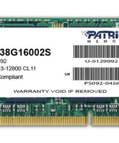 Patriot 8GB 1600MHz DDR3 Dual Rank SODIMM Notebook Memory