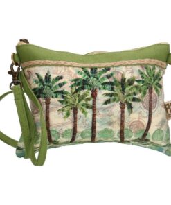 PE-Florence Palm Trees Ladies Shoulder Bag - Sand Olive