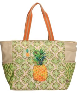 PE-Florence Pineapple Collection Ladies Shopper- Sand Olive