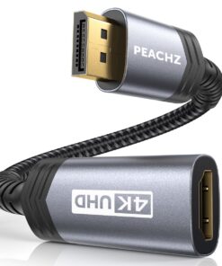 Peachz DisplayPort Male to HDMI Female 4K DisplayPort to HDMI Adapter 0.2M