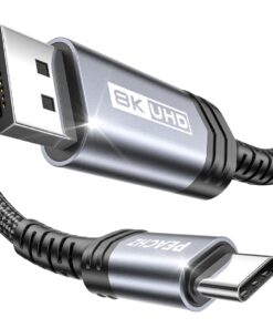 Peachz -USB C to DisplayPort 1.4 Cable Type C to Displayport Thunderbolt 2M