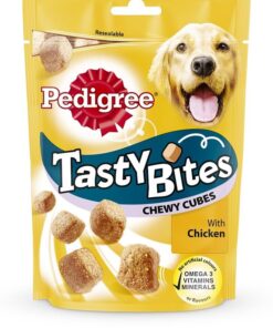 Pedigree Tasty Bites Chewy Cubes with Chicken - 8 Packs x 130g