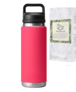 PEISKOS 800ml Vacuum Insulated Flask Stainless Steel Bottle with Chug Cap - Barbie Pink
