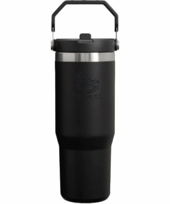 PEISKOS 890ml Stainless Steel Tumbler with Straw Vacuum Insulated Flask - Black