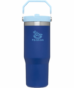 PEISKOS 890ml Stainless Steel Tumbler with Straw Vacuum Insulated Flask - Lapis