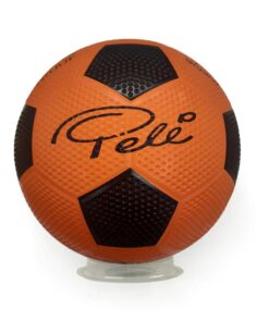 Pele Dimple Rubber Soccer Ball - SIZE 5 - Orange & Black