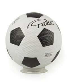 Pele Dimple Rubber Soccer Ball - SIZE 5 - White & Black