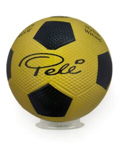 Pele Dimple Rubber Soccer Ball - SIZE 5 - Yellow & Black