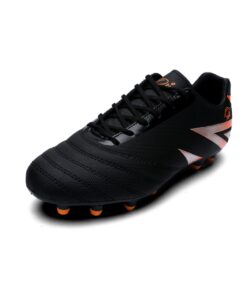 Pele Outdoor Soccer Boots - Orange & Black - UK 9