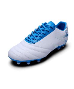 Pele Soccer Boots - White & Blue - UK 10