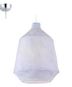 Pendant - 300mm - Chrome & White - E27 1x60w - 2 Pack