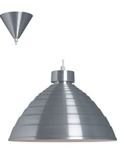 Pendant Steel - 360mm - Satin Chrome - E27 1x60w - 2 Pack