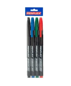 Penflex OHP Medium Point Water Soluble Wallet Of 4 Assorted Colours