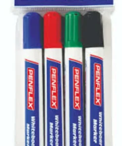 Penflex Whiteboard Markers Wallet of 4 Assorted Colours