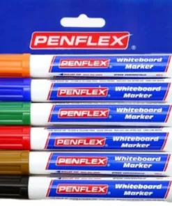 Penflex Whiteboard Markers Wallet of 6 Assorted Colours