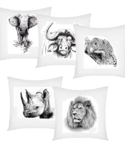 PepperSt - Scatter Cushion Set - Big Five Sketch (Set of 5)