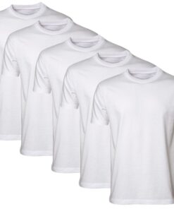 PepperST Unisex T-Shirt - White (5 Pack) - 2XL