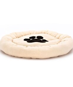 Perfect Pets - Round Fleece Dog Bed - Beige
