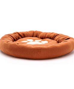 Perfect Pets - Round Fleece Dog Bed - Brown