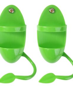 Pet Adjustable Cage Mounted Plant Simulation Bird Feeder Set of 2 (11cm)