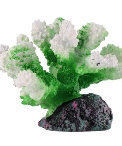 Pet Aquarium Fish Tank Resin Green Coral Reef Decoration (11cm)
