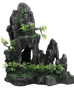 Pet Aquarium Landscaping Rockery Moss Shelter For Fish Tank -26CM