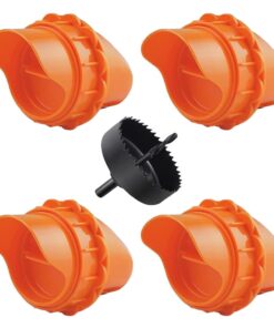 Pet Automatic Container Mounted Chicken Feeder & Hole Saw Set of 5 (9cm)