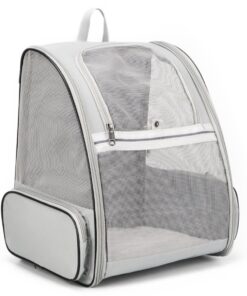 Pet Backpack Carrier Small Cats Dogs Safety Collapsible Comfortable Pet Bag - Grey